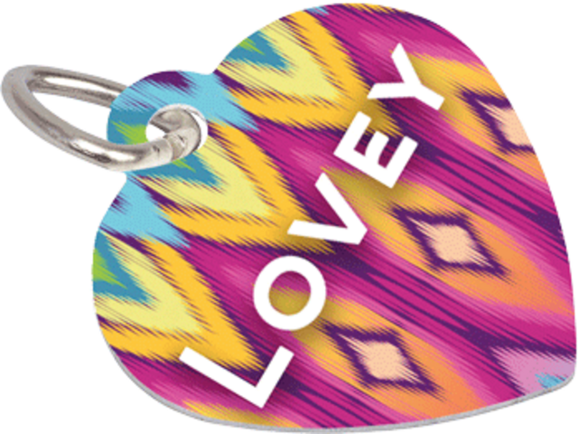 Heart shaped two-sided dog id tag for pets and Valentine's Day sublimation. 