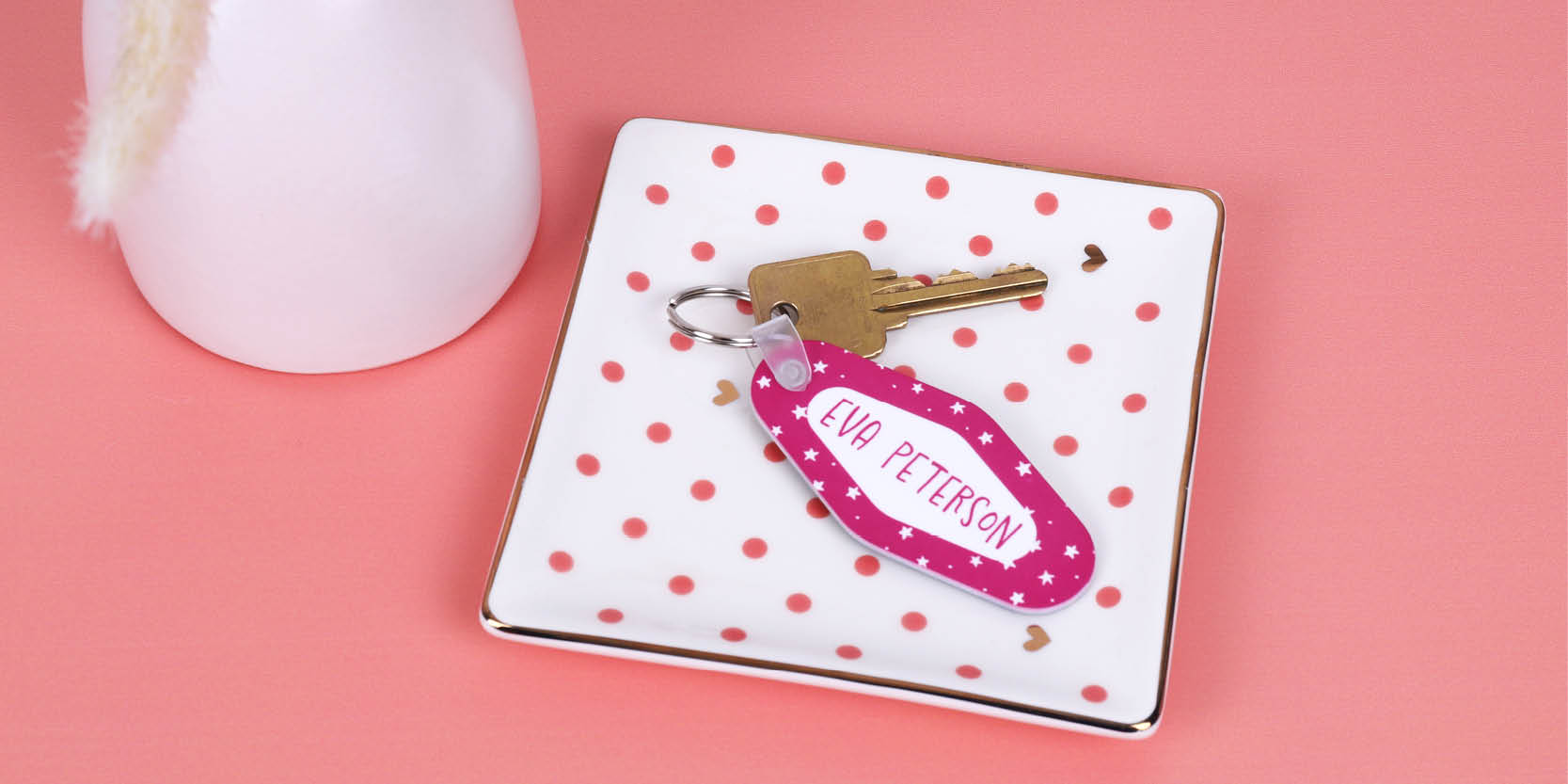 Vintage Hotel Key Chain Sublimation Blank