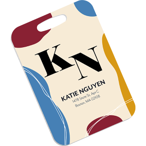 Aluminum Rectangle Bag Tag - 4623