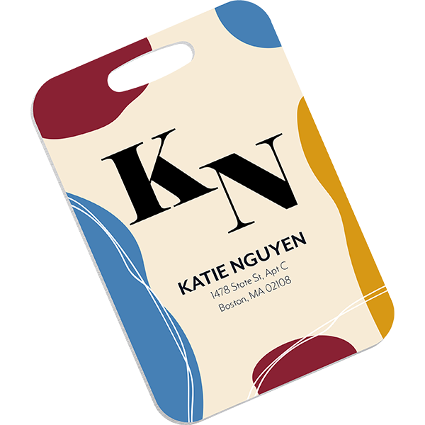 Aluminum Rectangle Bag Tag - 4623 - Image 2