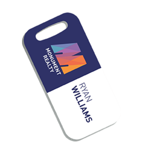 Aluminum Rectangle Bag Tag - 4624