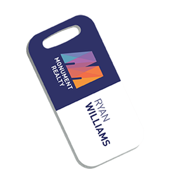 Aluminum Rectangle Bag Tag - 4624 - Image 2