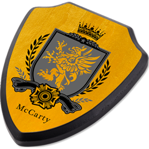 MDF Chamfered Edge Large Shield Plaque - 5616