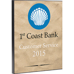 MDF Black Flat Edge Rectangle Plaque - 5664