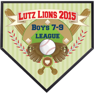 MDF Chamfered Edge Small Home Plate Plaque - 5679