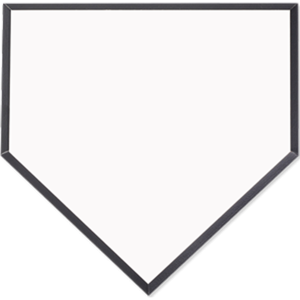 MDF Chamfered Edge Small Home Plate Plaque - 5679