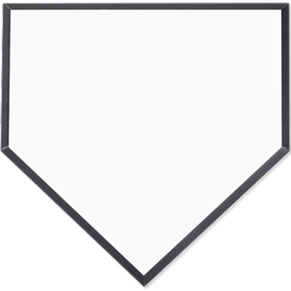 MDF Chamfered Edge Large Home Plate Plaque - 5680