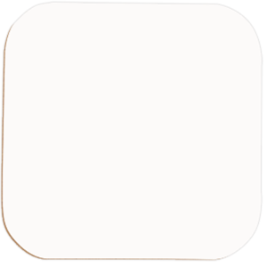 High-Density Fiberboard (HDF) Square Coaster with Raw Back – 1009