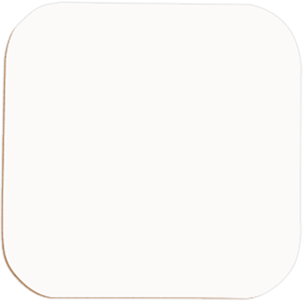 High-Density Fiberboard (HDF) Square Coaster with Raw Back – 1009
