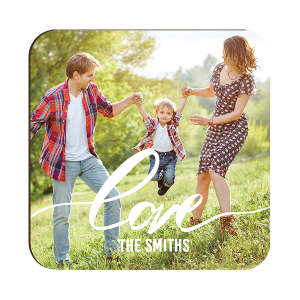 High-Density Fiberboard (HDF) Square Coaster with Raw Back – 4026