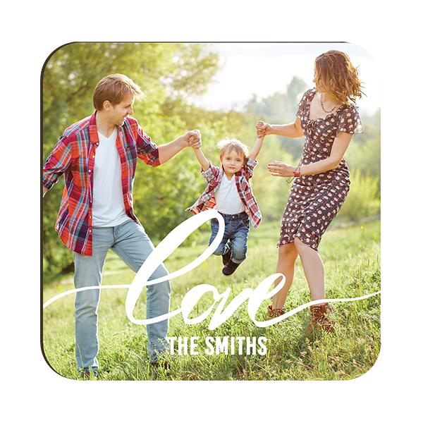 High-Density Fiberboard (HDF) Square Coaster with Raw Back – 4026 - Image 2