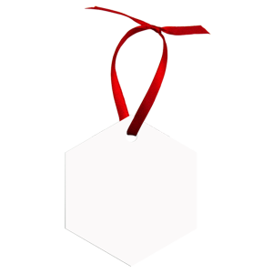 Aluminum Hexagon Ornament, 2-Sided – 4172