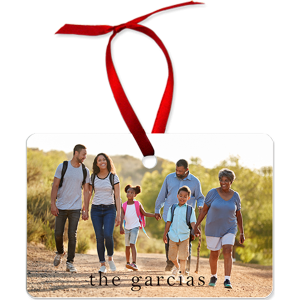 Aluminum Rectangle, Landscape (Horizontal) Ornament, 2-Sided – 4173