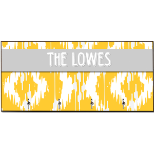 MDF Key Hanger with 4 Silver Hooks – 4392