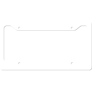 Aluminum License Plate Frame with Standard 2 Notches – 4567