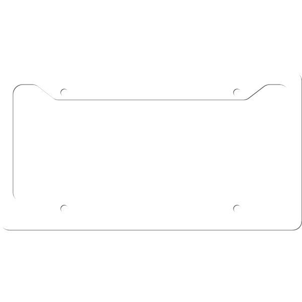 Aluminum License Plate Frame with Standard 2 Notches – 4567