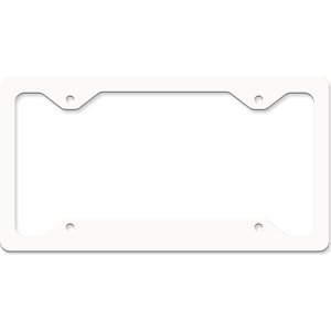 Aluminum License Plate Frame with Slim Line 4 Notches – 4568