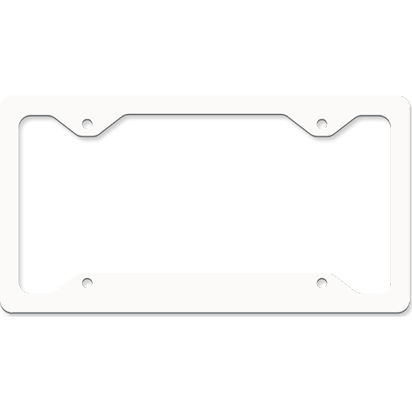 Aluminum License Plate Frame with Slim Line 4 Notches – 4568