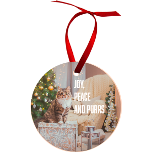 MDF Maple Veneer Round Ornament, 1-Sided – 4733