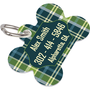 Aluminum Dog Bone Shape Pet Tag with Tab – 4738