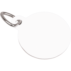 Aluminum Round Pet Tag with Tab – 4739