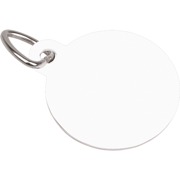 Aluminum Round Pet Tag with Tab – 4739