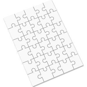 High-Density Fiberboard (HDF) Rectangle Puzzle, 30 pcs – 4742