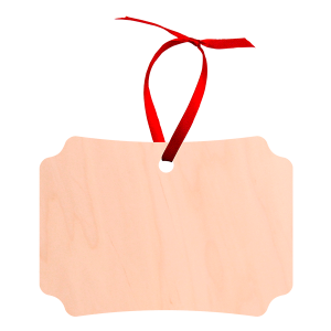 MDF Maple Veneer Berlin Shape Ornament, 1-Sided – 4797