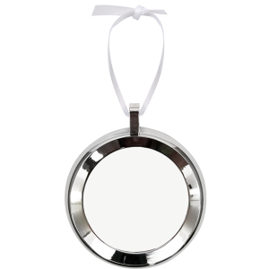 Aluminum Framed Round Shape Ornament w/ AL Insert, 1-Sided – 4924