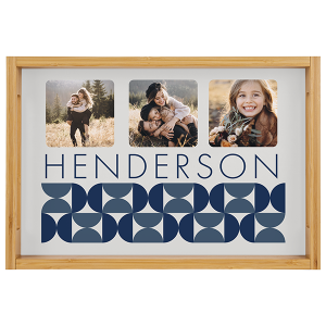 High-Density Fiberboard (HDF) Large Modern Serving Tray, Natural Wood w/ Insert (#5709) – 4937