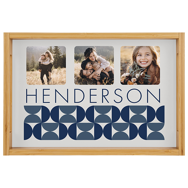 High-Density Fiberboard (HDF) Large Modern Serving Tray, Natural Wood w/ Insert (#5709) – 4937 - Image 2