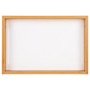 High-Density Fiberboard (HDF)  Large Modern Serving Tray, Natural Wood w/ Insert (#5709) – 4937