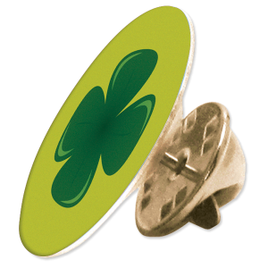 Aluminum Round Lapel Pin with Clasp – 5666