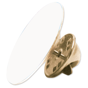 Aluminum Round Lapel Pin with Clasp – 5666