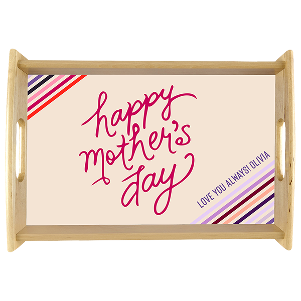 High-Density Fiberboard (HDF) Large Natural Wood Serving Tray w/ Insert (#5709) – 5672 - Image 2