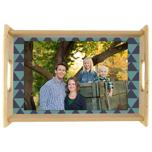 High-Density Fiberboard (HDF) Small Natural Wood Serving Tray w/ Insert (#5710) – 5700