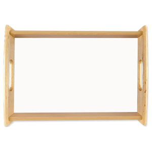 High-Density Fiberboard (HDF) Small Natural Wood Serving Tray w/ Insert (#5710) – 5700