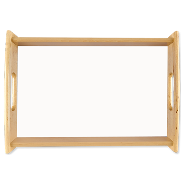 High-Density Fiberboard (HDF) Small Natural Wood Serving Tray w/ Insert (#5710) – 5700