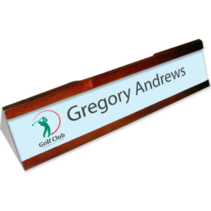 Aluminum Insert and Mahogany Name Plate – 5752