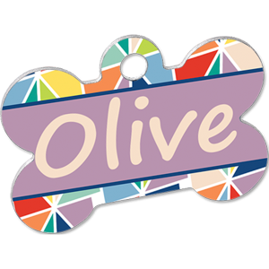 Aluminum Dog Bone Shape Pet Tag with Tab – 5771