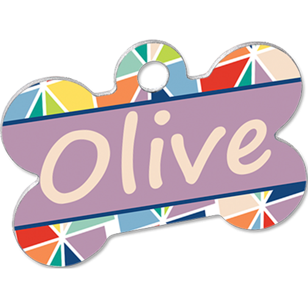 Aluminum Dog Bone Shape Pet Tag with Tab – 5771 - Image 2