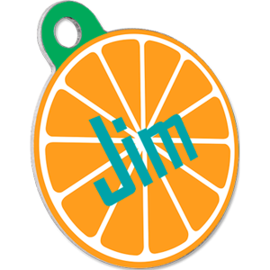 Aluminum Round Pet Tag with Tab – 5773