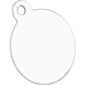 Aluminum Round Pet Tag with Tab – 5773