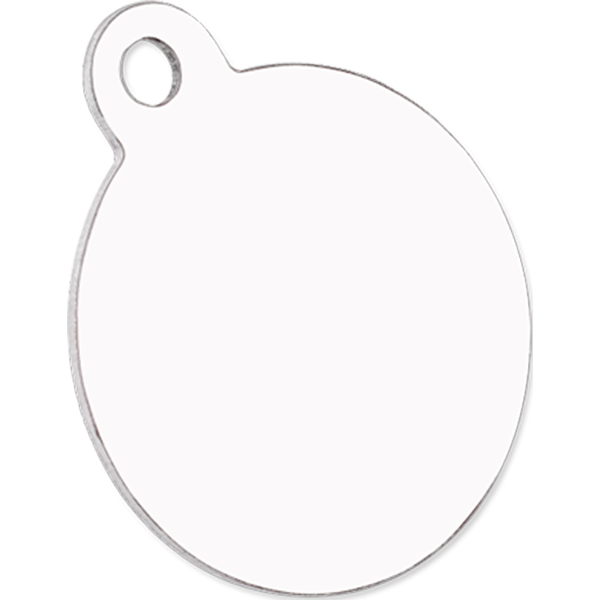 Aluminum Round Pet Tag with Tab – 5773