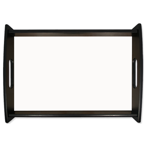 High-Density Fiberboard (HDF) Small Espresso Black Serving Tray w/ Insert (#5710) – 5988